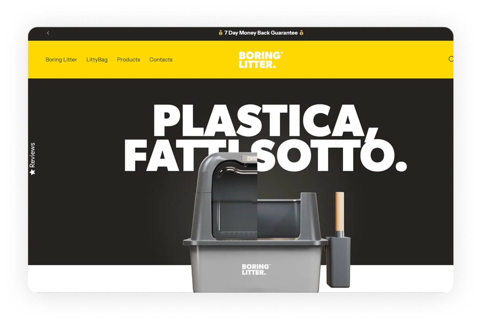 Boring Litter Shopify storefront preview