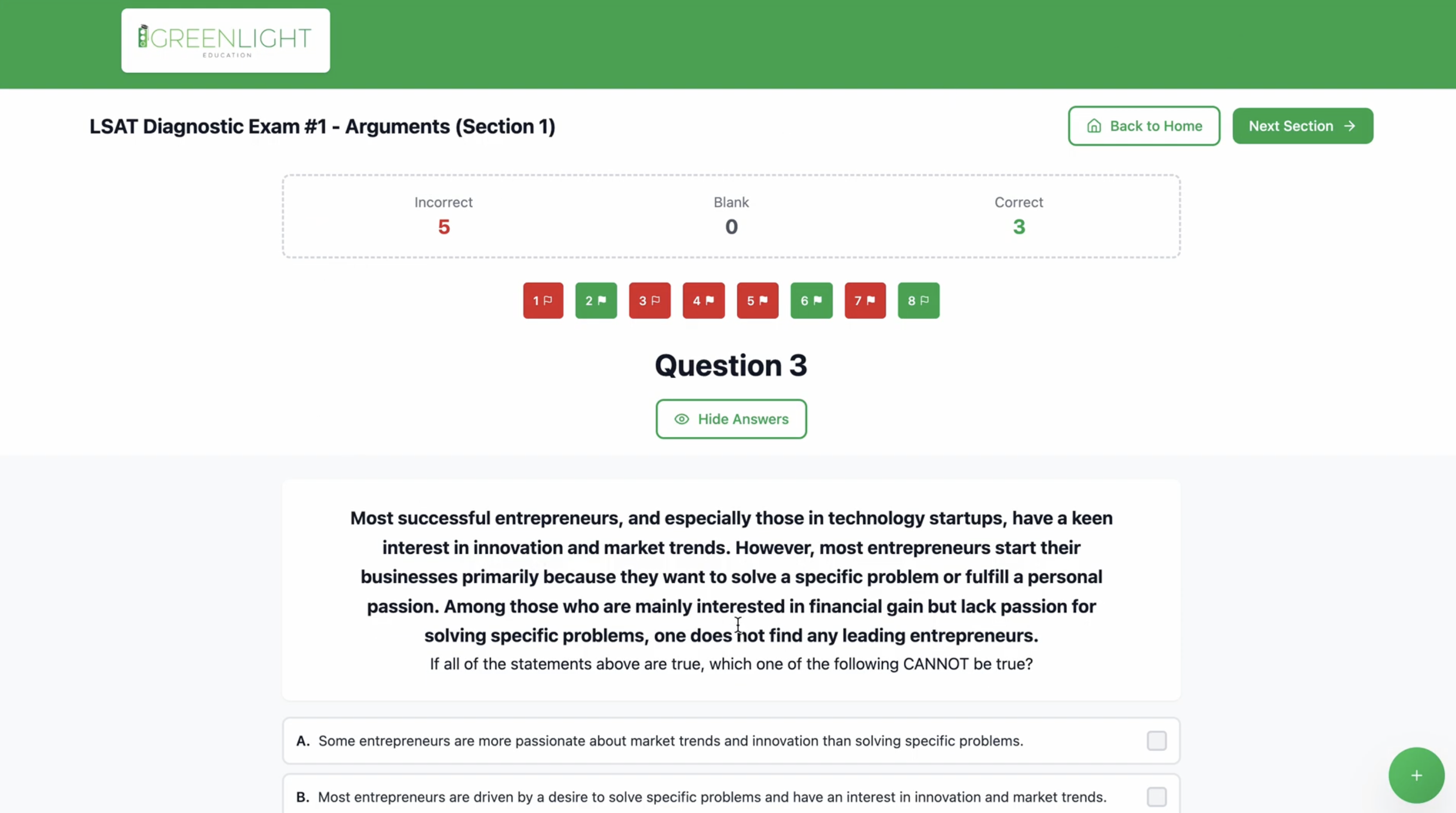 Greenlight portal administrative dashboard