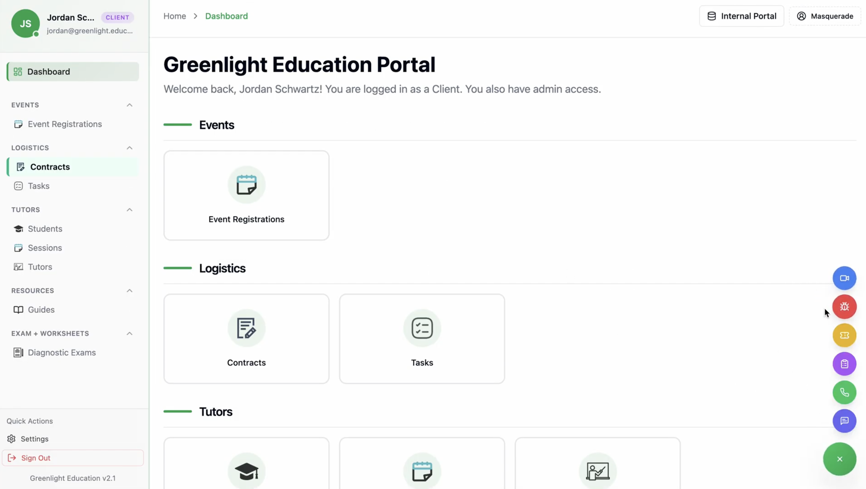 Greenlight portal support and troubleshooting tools