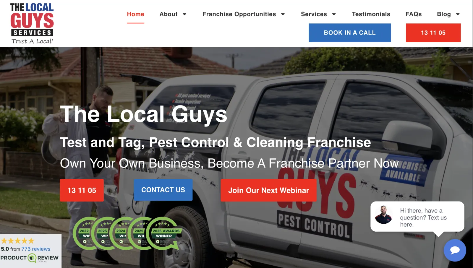 The Local Guys franchise homepage