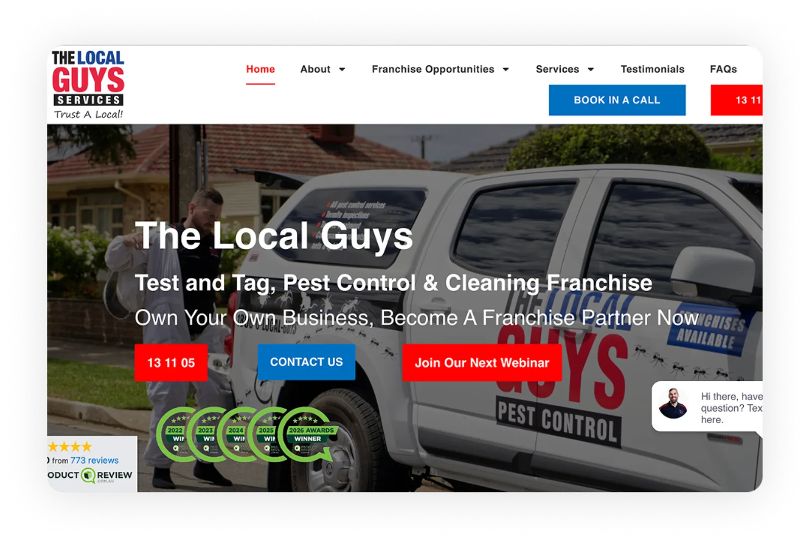 The Local Guys franchise website preview