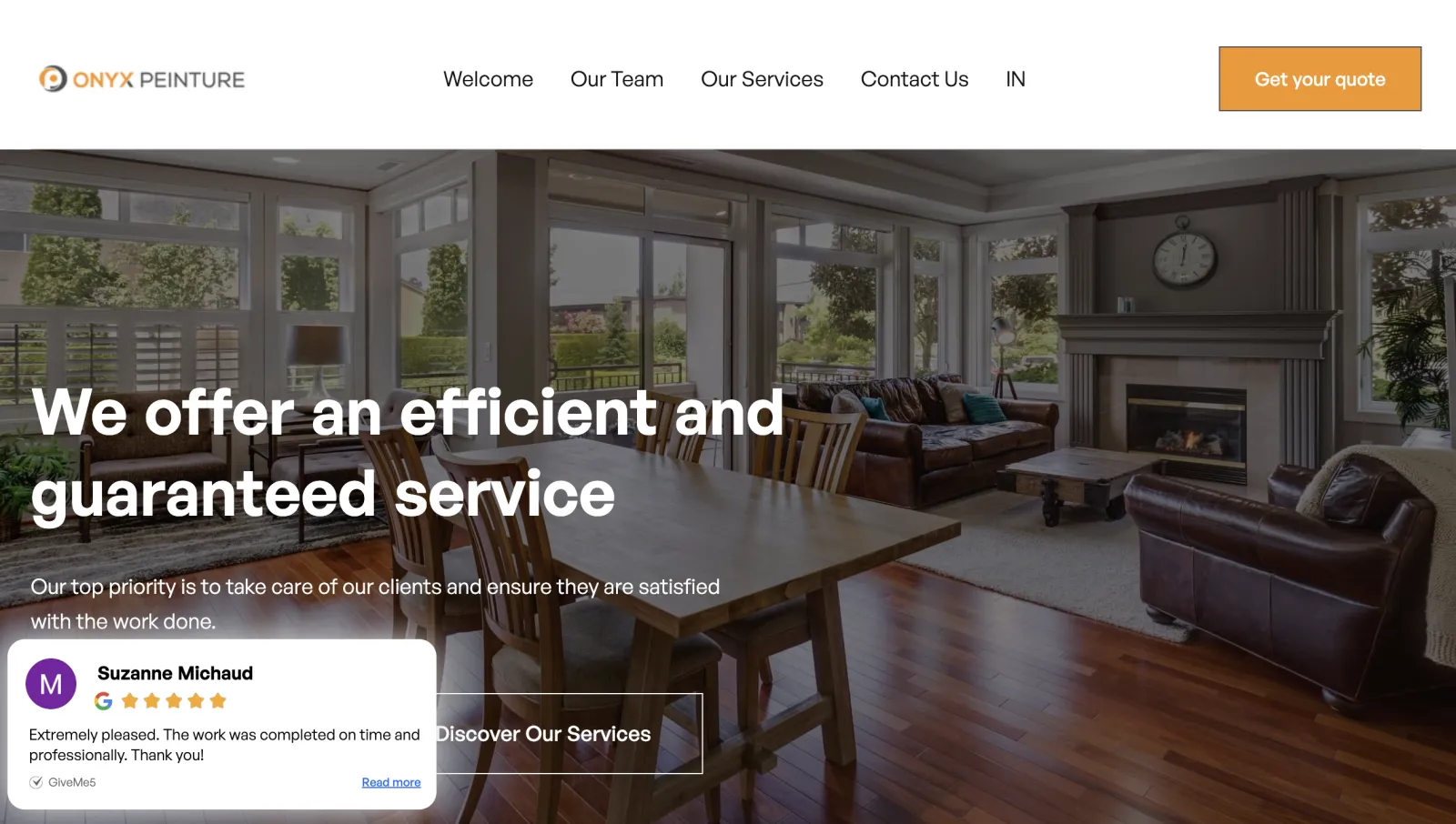 Onyx Peinture website preview