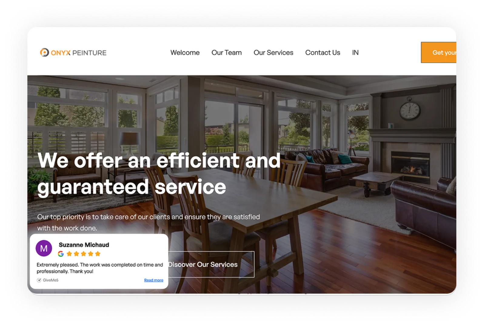Onyx Peinture responsive website preview