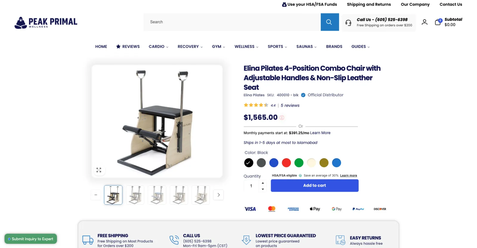 Peak Primal Wellness responsive commerce content
