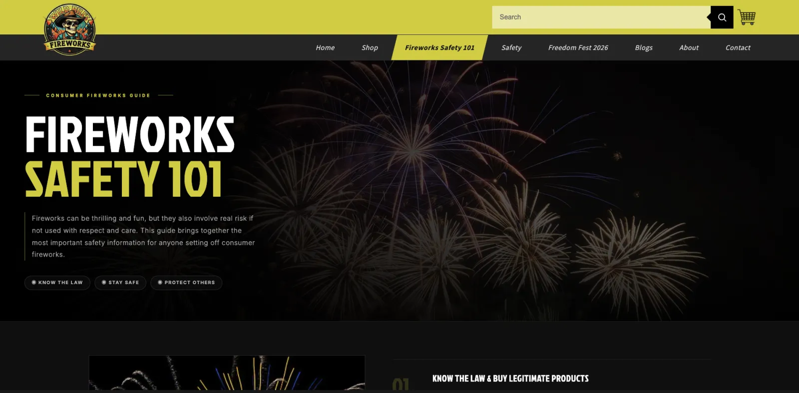 Wild Bill's Fireworks promotional product layout